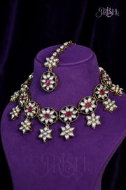 Gulrakt - Floral Kundan Necklace set