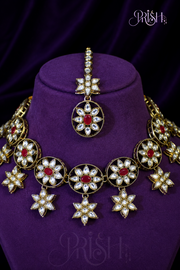 Gulrakt - Floral Kundan Necklace set