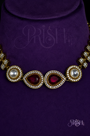Ratnika - Ruby Gem Necklace set