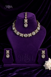 Sitara -  Moonlit Polki stones necklace set