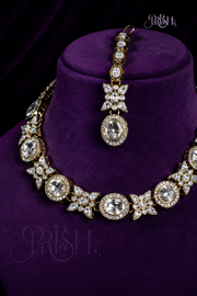 Sitara -  Moonlit Polki stones necklace set