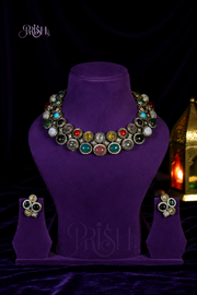 RatnaRaaga - Gemstones Heirloom Necklace set