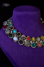 RatnaRaaga - Gemstones Heirloom Necklace set