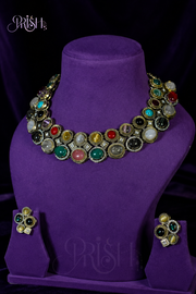RatnaRaaga - Gemstones Heirloom Necklace set