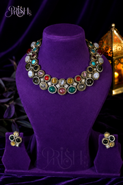 RatnaRaaga - Gemstones Heirloom Necklace set