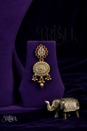 Rajwadi Floral Heritage Pendant Set