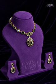 Emerald Halo Choker Set