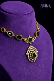 Emerald Halo Choker Set