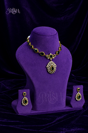 Emerald Halo Choker Set
