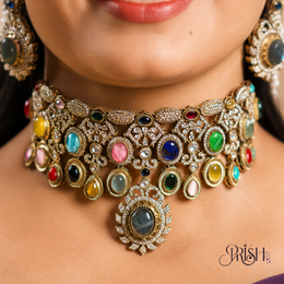 Navratna Rajsi Choker Set