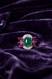 Emerald Blossom Luxe Ring