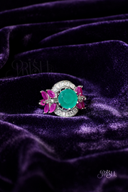 Emerald Blossom Luxe Ring