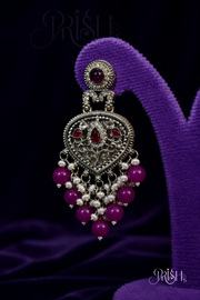 Heritage Chandbali Earrings - Magenta