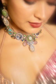 Neel Vasant - Peacock Heritage Necklace & Earring set