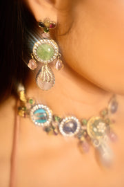 Neel Vasant - Peacock Heritage Necklace & Earring set