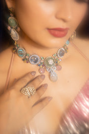 Neel Vasant - Peacock Heritage Necklace & Earring set