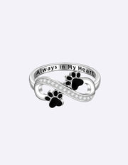 Silver Pawprint Love