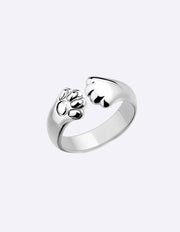 Silver Pawprint Love