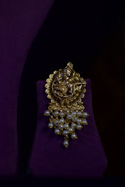 ROYAL PEARL POLKI SET GOLDEN FINISH NECKLACE SET