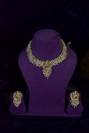 ROYAL PEARL POLKI SET GOLDEN FINISH NECKLACE SET