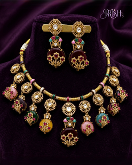 Rangmahal Rajwadi Necklace Set