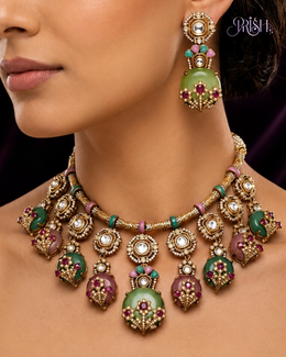 Panna Gulnaar Heritage Necklace Set