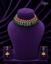 Panna Manikya Rajwadi Choker Set