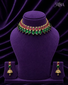 Panna Manikya Rajwadi Choker Set