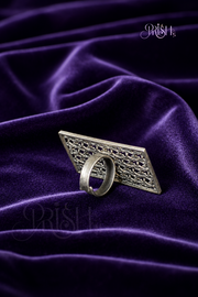 PhoolJaali Oxidised Ring