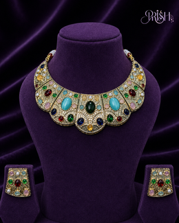Nauratan Mahal Necklace Set