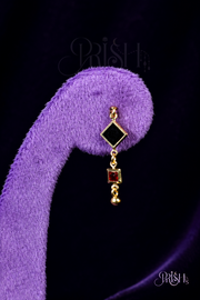 Midnight Ruby Duo Drops Piercing Bugadi