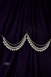 Aurora Crystal Pearl Ear Chains