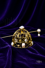Pearl Veil Heritage Bun Cage with Juda Pin