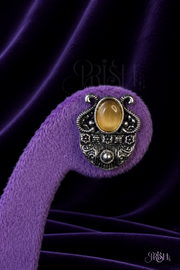 Golden Aura Heritage Oxidised Stud Earrings