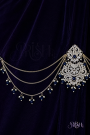 Noor Jhoomar Hair Chain Blue