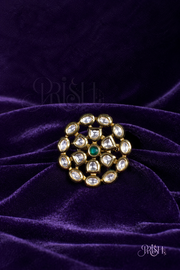Panna Kundan Statement Ring