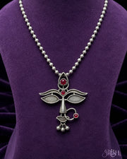 Trinetra Devi Oxidised Necklace Set