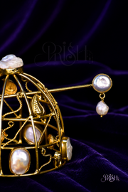 Pearl Veil Heritage Bun Cage with Juda Pin