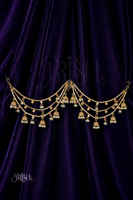 Rajwadi Jhumka Ear Chains