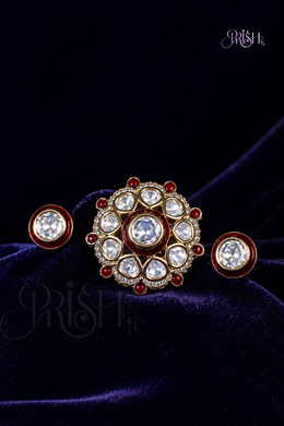 Ruby Blossom Double Finger Ring
