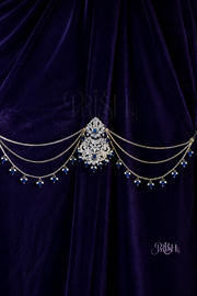 Noor Jhoomar Hair Chain Blue