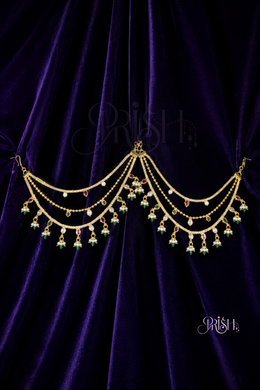 Chandrika Emerald Ruby  Luxe Ear Chains