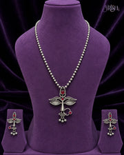 Trinetra Devi Oxidised Necklace Set