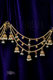 Rajwadi Jhumka Ear Chains