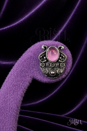 Blush Aura Heritage Oxidised Stud Earrings