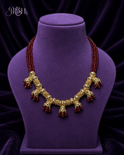 Raktamanjari Jhumki Necklace Set
