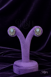 Moonmist Heritage Oxidised Stud Earrings