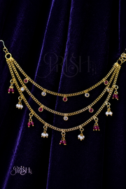 Ruby Pearl Ear Drapes