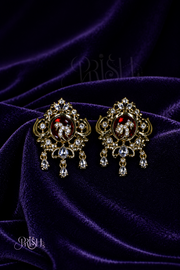 Regal Garnet Crystal Studs