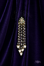 Emerald Pearl Cascade Hair Pin